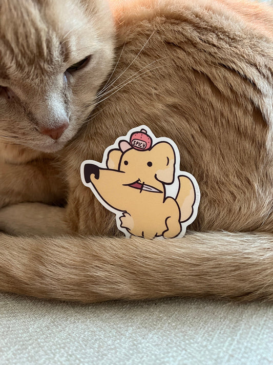 Attack dog - cute vinyl sticker