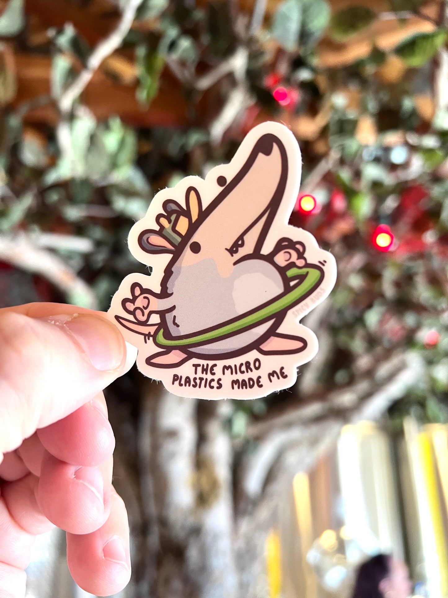 The Microplastics Made Me - vinyl sticker