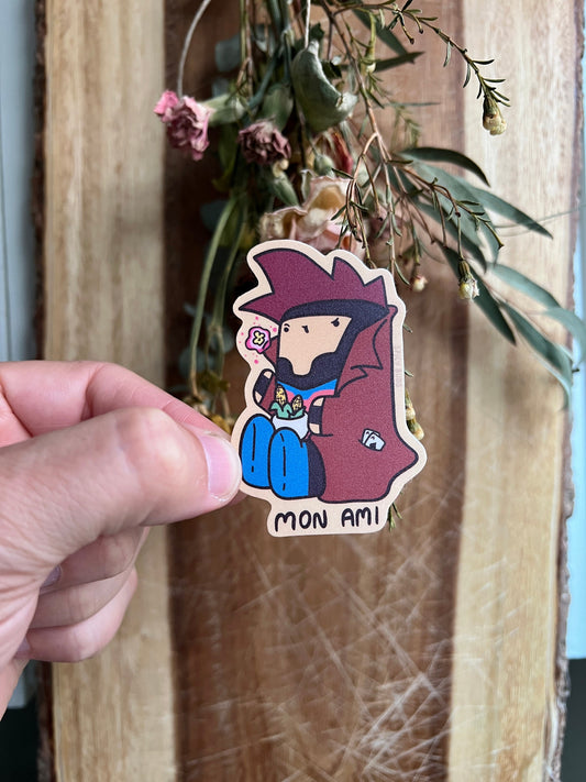 Gambit - cute vinyl x-men sticker
