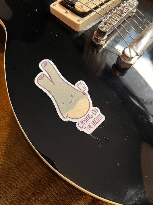 Crying on the inside onion - cute vinyl sticker