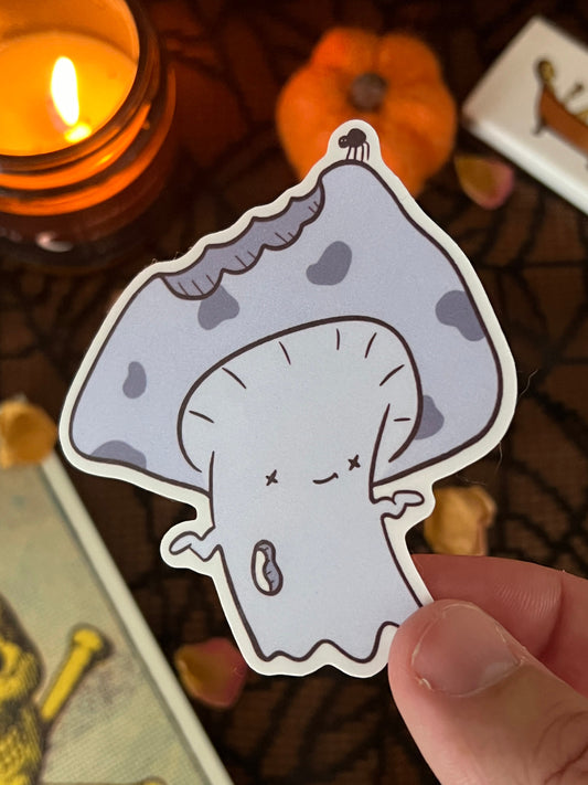 Ghost Shroom cute vinyl sticker