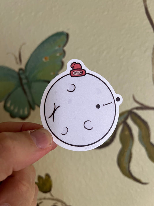 Moon mooning you - cute vinyl sticker