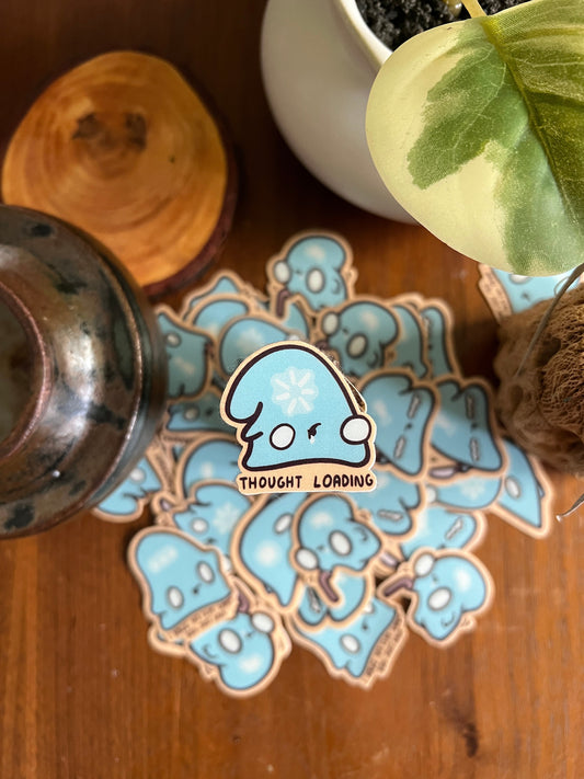 Last brain cell - Thought Loading - cute funny sticker