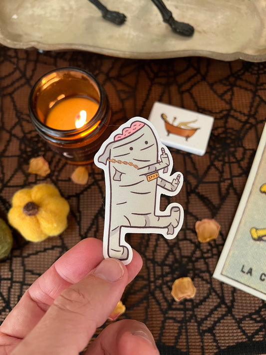 Rude mummy cute vinyl sticker