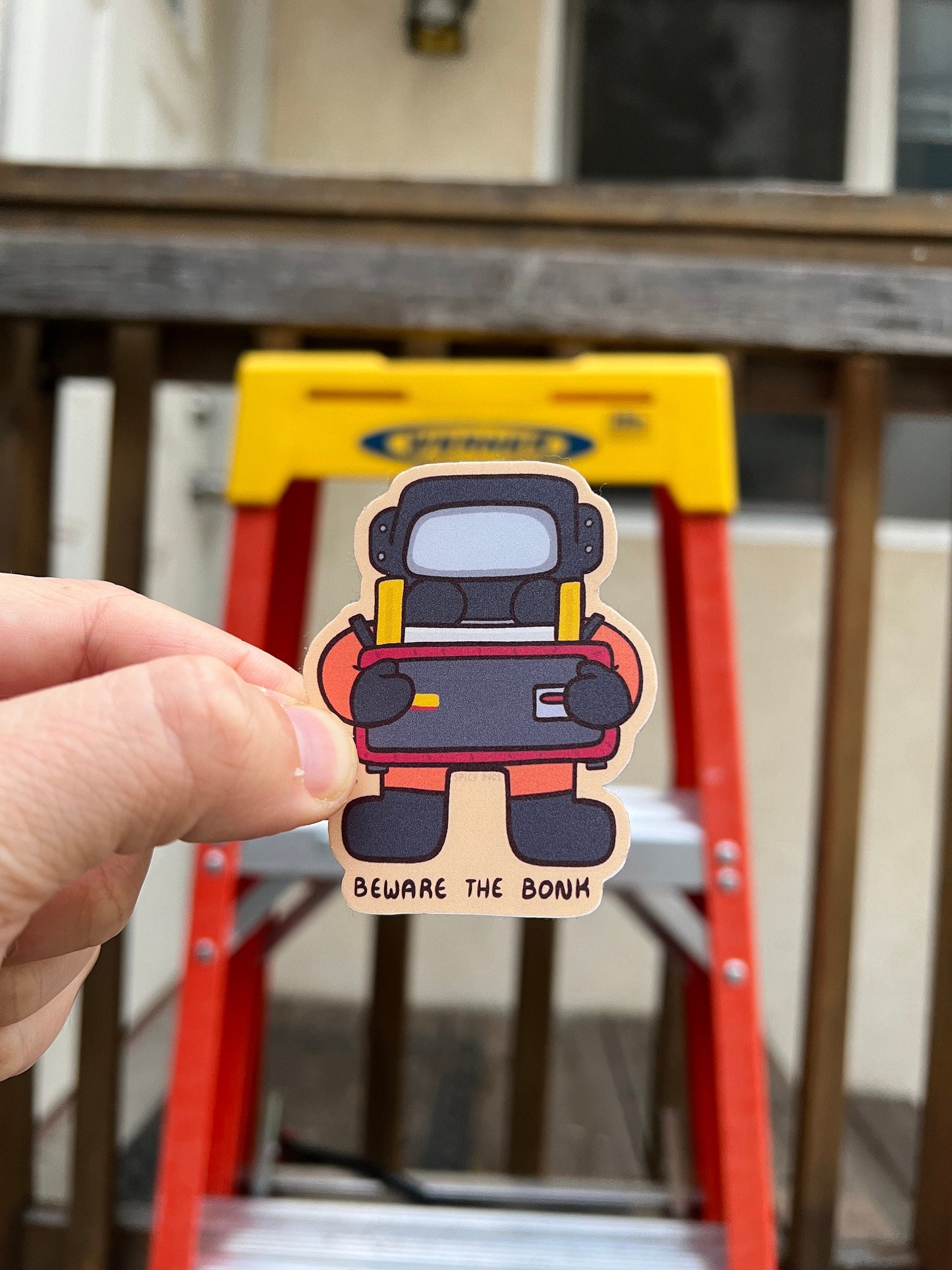 Lethal Company Ladder Crewmate - cute funny sticker