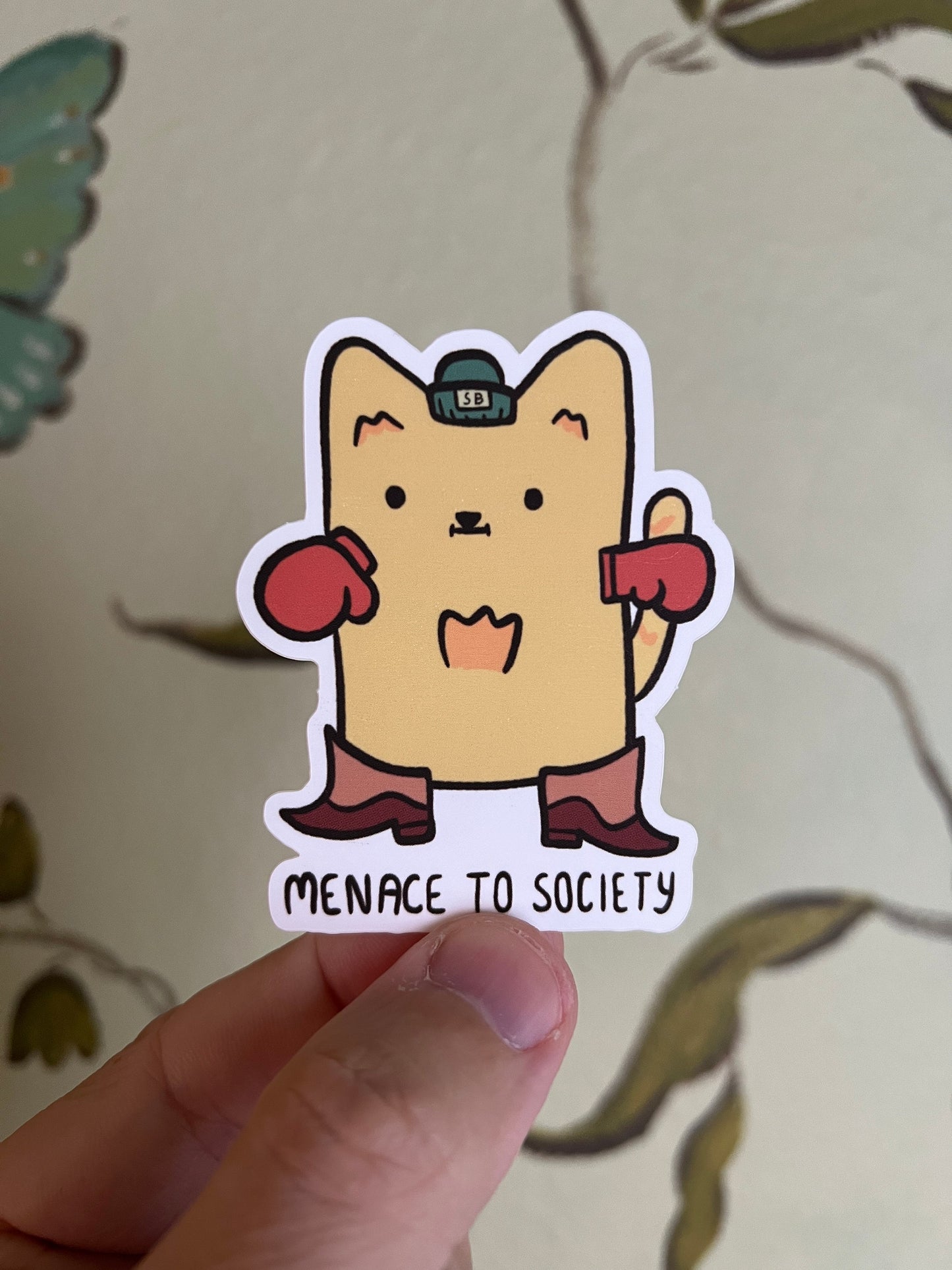 Menace to society cat sticker