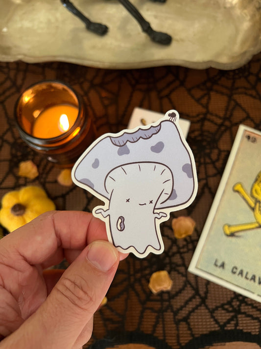 Ghost Shroom cute vinyl sticker