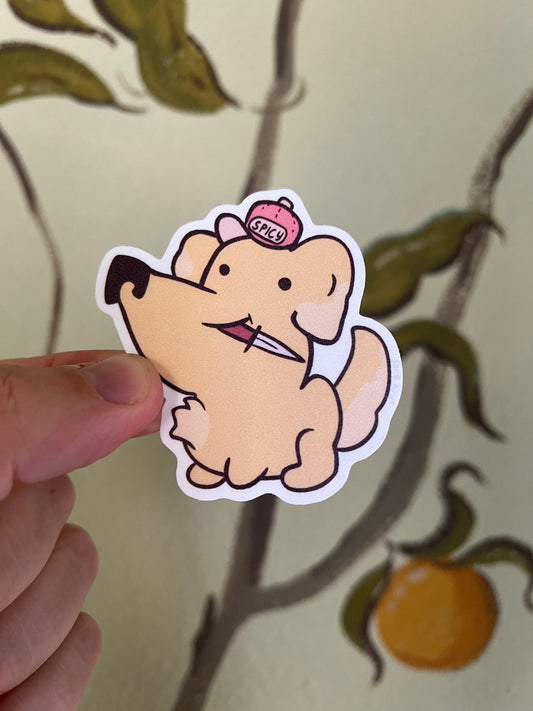 Attack dog - cute vinyl sticker