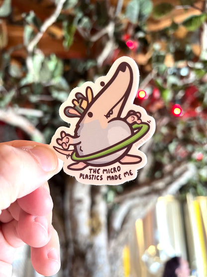 The Microplastics Made Me - vinyl sticker