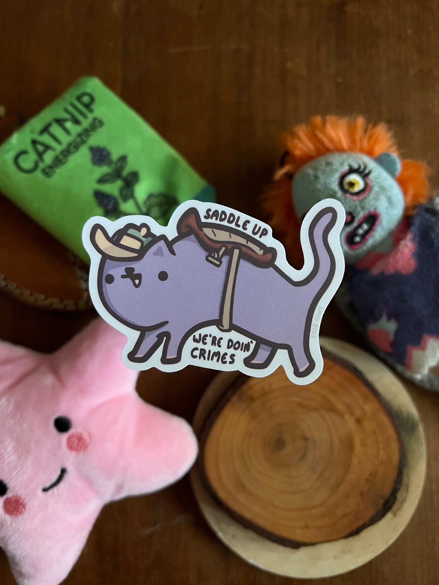 Saddle Up We're Doin' Crimes - vinyl sticker