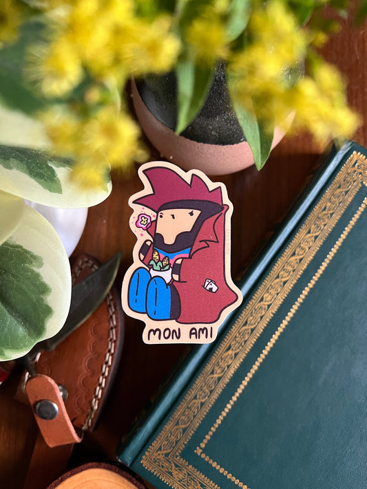 Gambit - cute vinyl x-men sticker