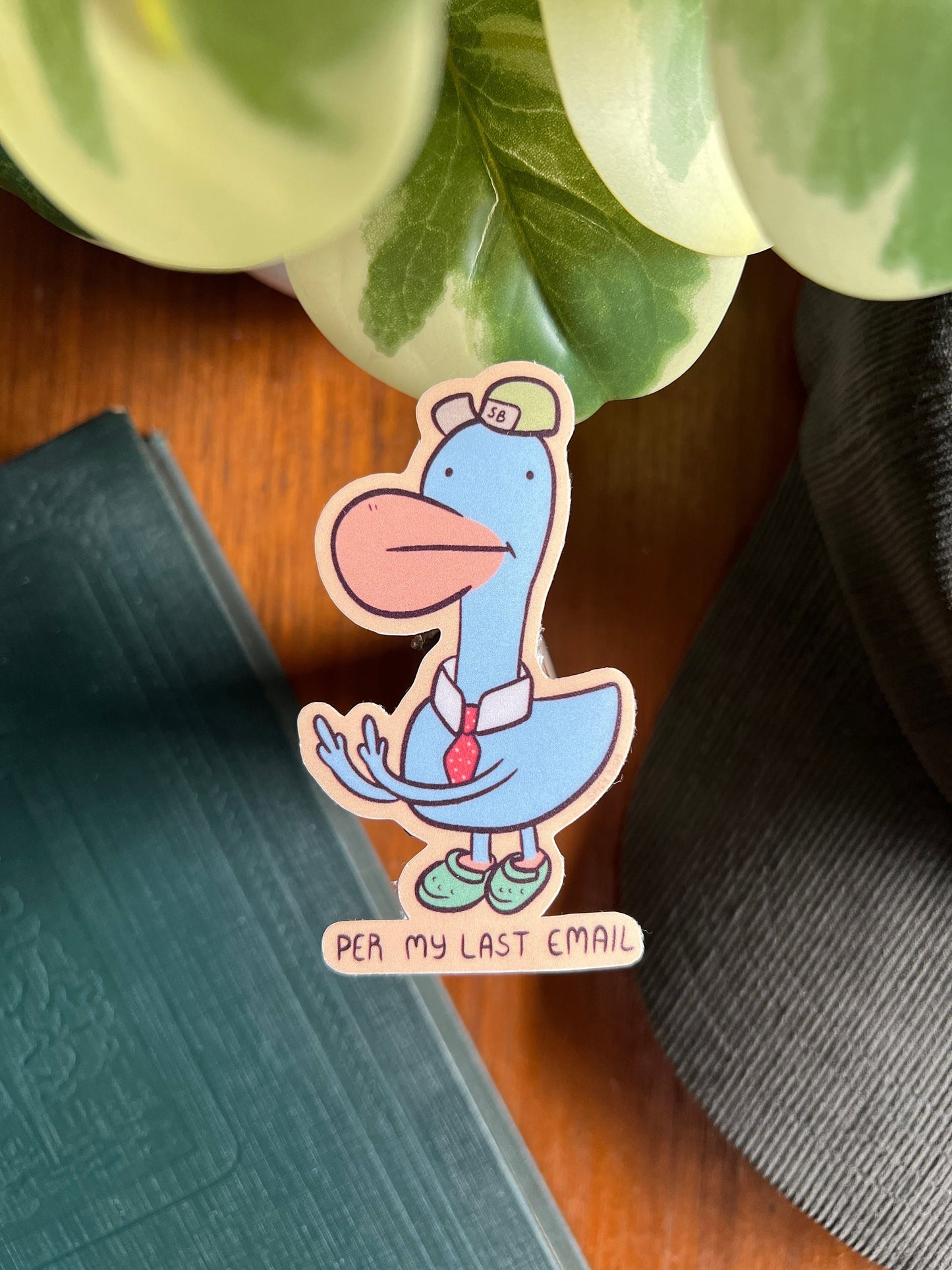 Per My Last Email - cute funny duck sticker