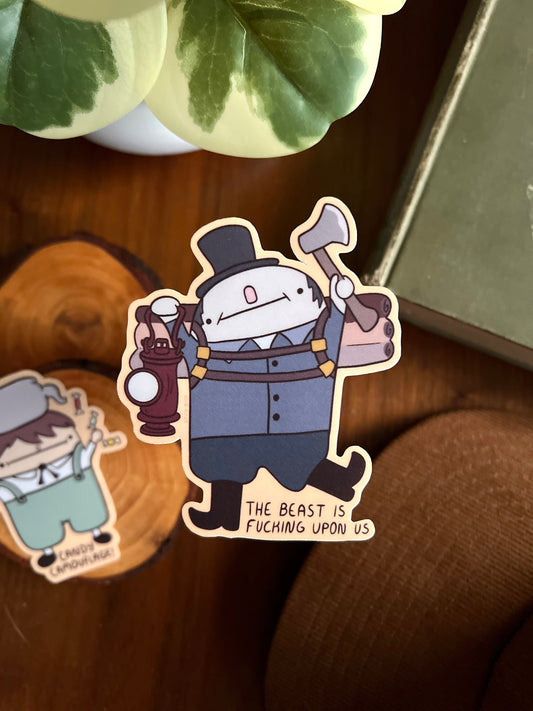 Woodsman - Over The Garden Wall - cute funny sticker